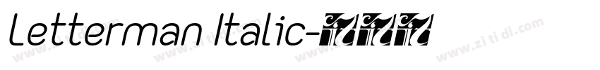 Letterman Italic字体转换